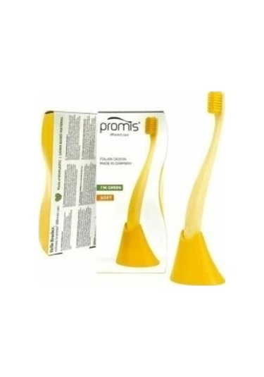 Promis Biplastic Sarı Single Diş Fırçası 6750 - Soft - Tutucu Hediyeli