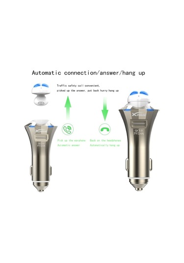 Sones A8 3'ü 1 Arada Bluetooth Kulaklık Ve Güvenlik Çekiç Ve Araç Şarj Cihazı, Eller Serbest Arama Desteği Ve Usb Hızlı Şarj Cihazı Fonksiyonu
