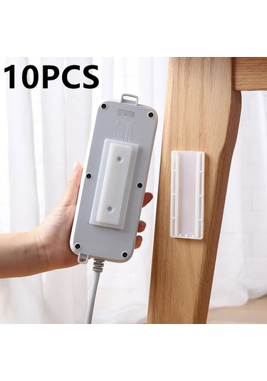 10 Adet Kendinden Yapışkanlı Masaüstü Soket Sabitleyici Asılı