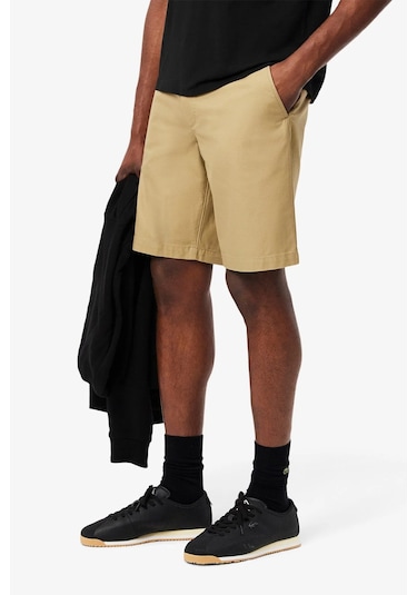 Lacoste Men's Regular Fit Cotton Bermuda Shorts Erkek Cepli Bermuda Şort Bej