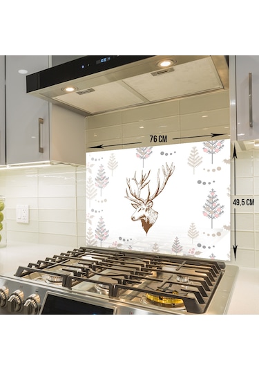 Decorita Cam Ocak Arkası | Cervus Deer | 49,5cm x 76cm
