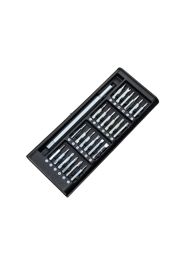 Merttools 25 Parça Mıknatıslı Tornavida Seti Deri Çantalı Laptop Gözlük Saat Tamir