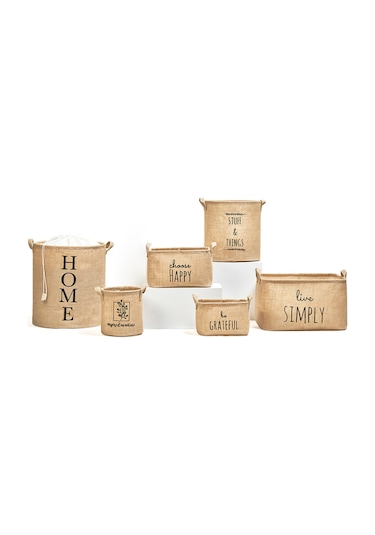 Ocean Home Textile 6'lı Jüt Sepet Set