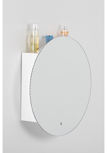 Banyo Dolabı Aynalı Dokunmatik Ledli Flora Suny Antrasit