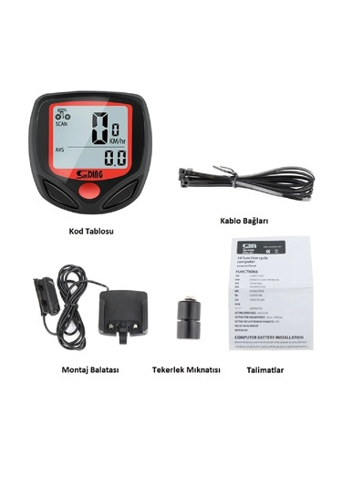 Bisiklet Hız Göstergesi Su Geçirmez Dijital Hız Ve Mesafe Ölçer