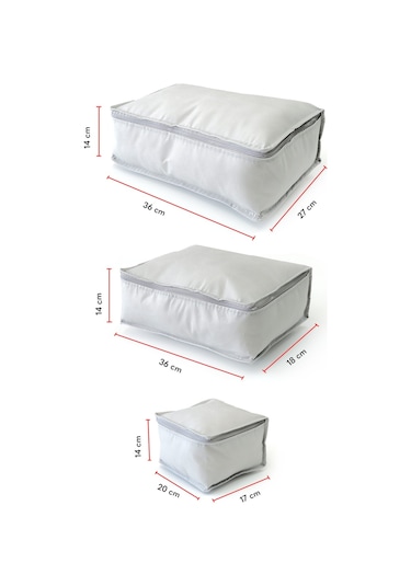 Vedsey Valiz Düzenleyici Set 6'lı Set Gri