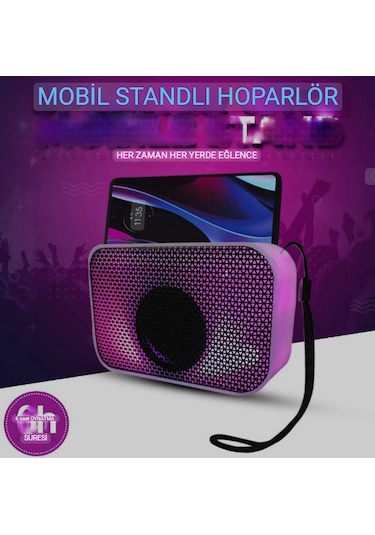 Qasul Yeni Nesil Mobil Standlı Bluetooth Hoparlör Her Zaman Her