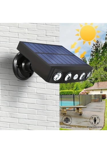 Xuweiwei 2 Adet Güneş Sensörlü Sel Işıkları Bahçe Balkon Patio Dış Aydınlatma 3 Modlu Lityum Pil