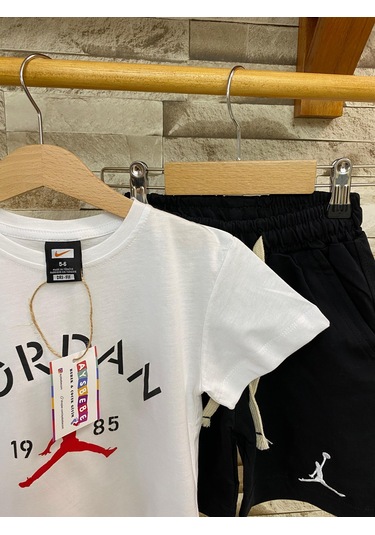 Aysbebe Şortlu Erkek Çocuk Yazlık Takım Beyaz