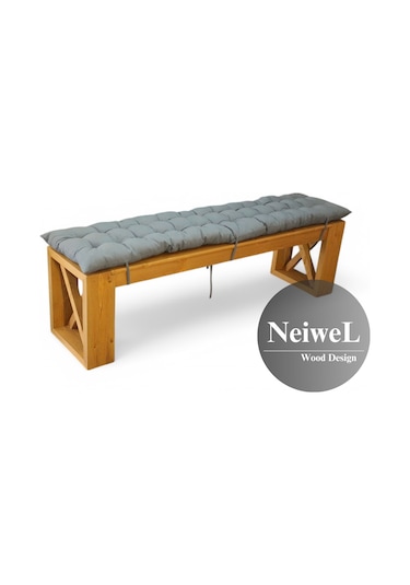 Neiwel Garden Luin Doğal Ahşap Bahçe Bank-37-60 Açık Ceviz