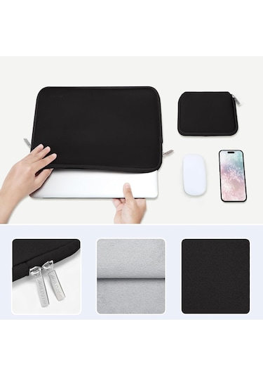 13 İnç Dizüstü Bilgisayar Çantası, Macbook Air M4 M3 M2 M1 2025-2018 / Pro 13 M2 M1 2025-2016 İçin 13 İnç Dizüstü Bilgisayar Çantası, Küçük Çanta Bilgisayar, Siyah Diğer