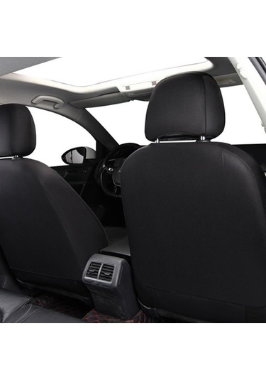 Yaozixa Siyah Pu Deri Otomobil Koltuk Kılıfı 4'lü Set - Tüm Mevsim Uygun, Korumalı Ve Dekoratif