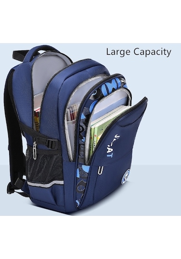 Maoyaya Fengdong İlköğretim Okulu Sırt Çantası Erkekler İçin Büyük Kapasiteli Okul Çantaları Oxford Kumaş Kitap Çantası Aydınlık Okul Çantası-küçük Kara Kara, Erkekler İçin Şık Tasarım Siyah