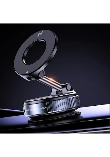 Ekılıf - Telefon Tutucu K007 360 Derece Dönebilen Vakum Özellikli Magnetik Telefon Tutucu - Beyaz - T36061 Beyaz