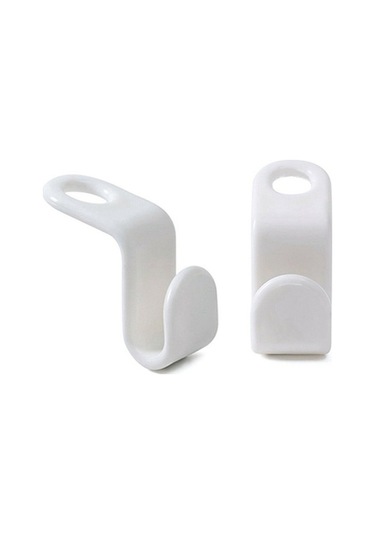 Fortunelane Beyaz Kalın Plastik Askı Bağlantı Kancaları - 50 Adet Set, Kolay Ve Dayanıklı Diğer