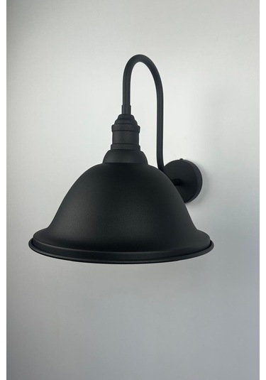 Zupra Siyah Renk Aplik Tekli Duvar Lambası Salon Koridor Restoran Dekoratif Aplikleri Siyah