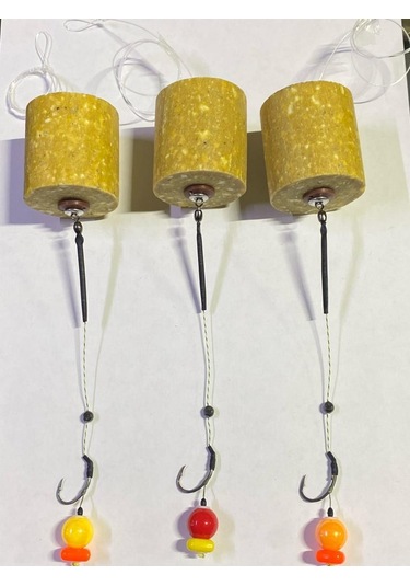 Sazan Rig Takımı Küspe Aparatlı Yüzen Boncuklu Küspe Dahil 3 Lü Paket