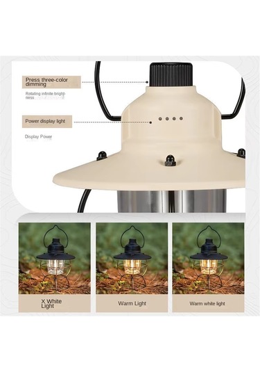 Şarj Edilebilir Led Kamp Lambası - Güçlü Aydınlatmalı Yeşil Yeşil