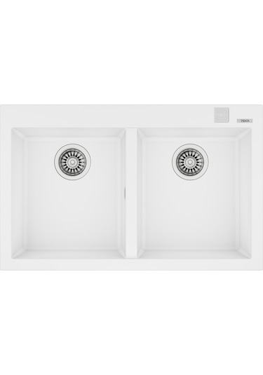 Teka Forsquare 790 Tg Çift Hazneli Tegranite + Eviye - Arctic White - 115260018