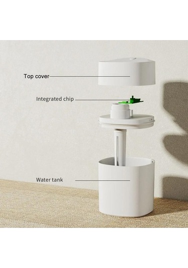 Createtech Yeşil Usb Nemlendirici Mini Difüzör Aromaterapi Cihazı Araba Ofis 200ml Akıllı Su Tüketimi