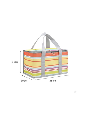 Kırmızı Taşıma Çantası Soğutucu Saplı Standlar Dik Yalıtımlı Yeniden Kullanılabilir Market Alışverişi Kırmızı