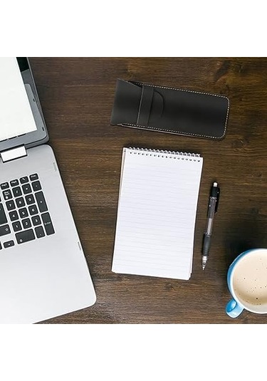 Adet Pu Deri Kalem Kutusu, Kalem Kutusu, Tükenmez Kalem Siyah Ve Kahverengi , Siyah, Kahverengi, Evrak Çantası Th