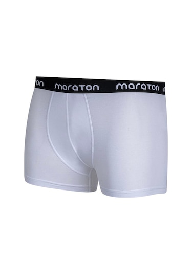 Maraton 2'li Erkek Beyaz Boxer Beyaz