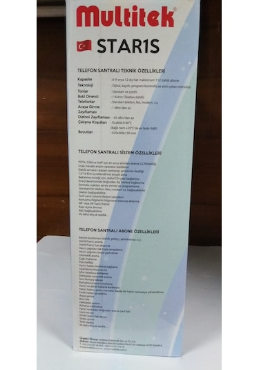 Multitek Star1S 6 Harici 64 Dahili Büyüyebilir Telefon Santral