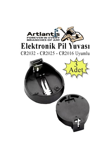 Elektronik Pil Yatağı 3 Volt 3 Adet Cr2032 Cr2025 Cr2016 Para Düğme Pil Yatağı Rcb Pil Tutucu Bios Devre Kart
