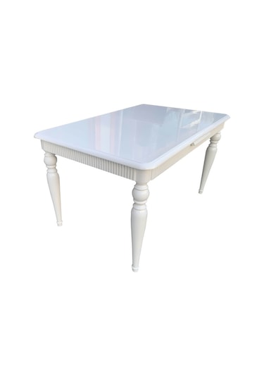 Evimeaksesuar 90*140 Tornalı Otomatik Açılır Ahşap Lake Beyaz Masa Evimeaksesuar 90*140 Tornalı Otomatik Açılır Ahşap Lake Beyaz Masa