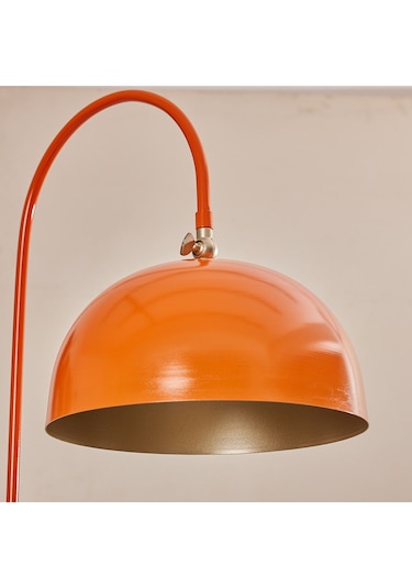 Luzarana Sonart Lambader Turuncu Metal Tasarım Lüx Yerden Aydınlatma Sarı