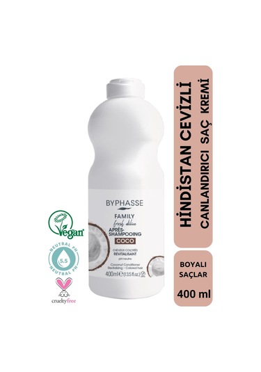Byphasse Family Fresh Hindistan Cevizli Canlandırıcı Saç Kremi 400 ML