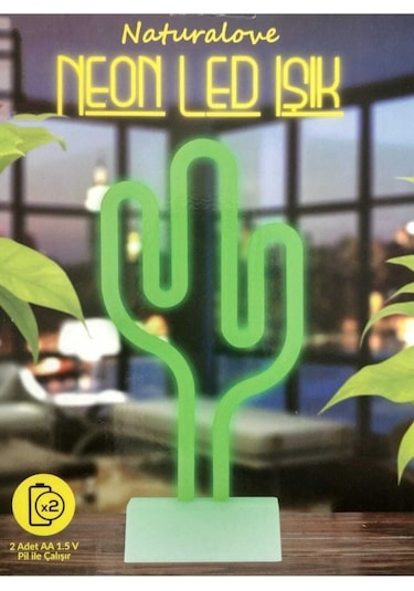 Naturalove Neon Kaktüs Led Işık Yeşil