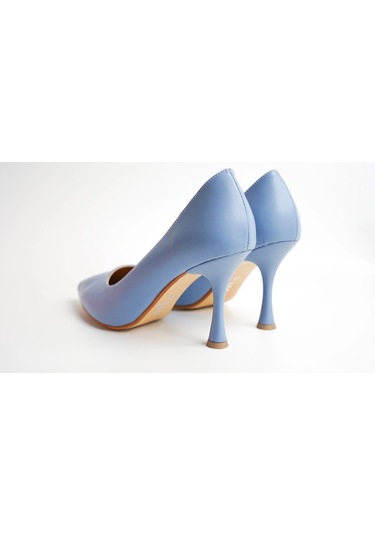 Assortie Bebek Mavisi İnce Topuklu Kitten Heel Kadın Ayakkabı Bebek Mavisi
