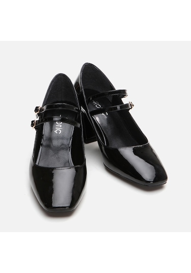 Hotiç Mary Jane Siyah Kadın Kalın Topuk 01ayh294910a100 Siyah