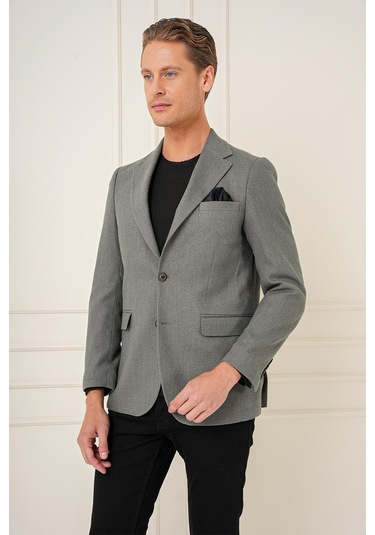 C 685 Slim Fit Haki Spor Ceket Haki