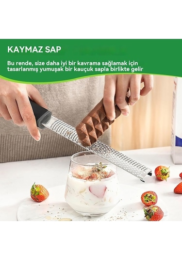 Createtech Zester Siyah Saplı Rendesi, Rendesi Rende, Peynir M Limon 8ın Nc