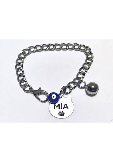 Isimli Kedi Tasması, Zincir Tasma, Kedi Kolyesi, Kedi Isimlik