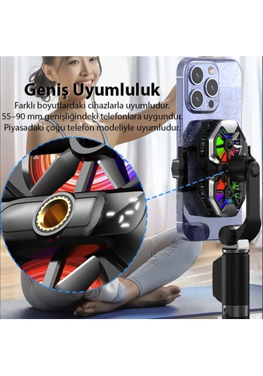 Turbo Çift Fanlı -2 Derece Telefon Soğutucu Oyun Canlı Yayın İçin Soğutucu Fan Memo Dl 21