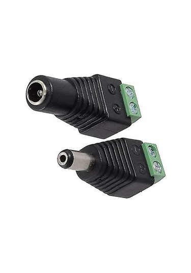 Çift Dc Konnektörler 5,5x2,1 Mm 12 V Güç Erkek/dişi Jak Cctv