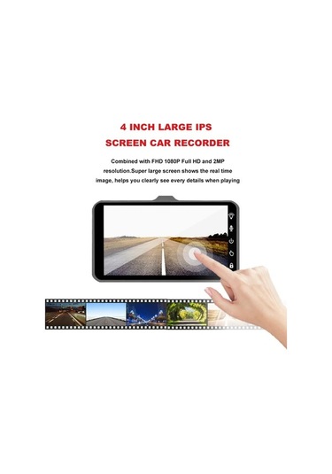 Createtech Araba Hd 1080p Dash Kamera, Dokunmatik Gece Görüş, Kamera Araba Dvr Only Kullanıcı Yönlendirmeli Dashcam-b12