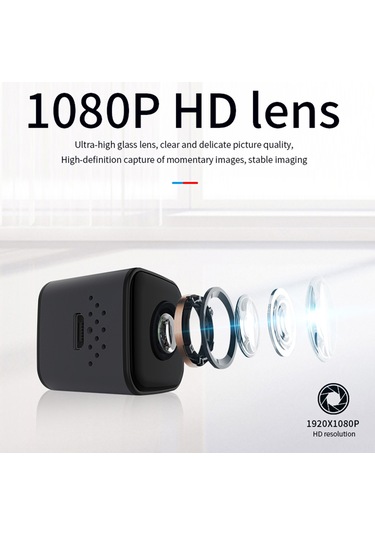 Geeksen Sq28 1080p Hd Güneş Görüntü Kaydedici, Su Geçirmez Kamera, Manyetik Tutucu, Gece Görüşü Fonksiyonu, Dv Spor Kamerası Siyah