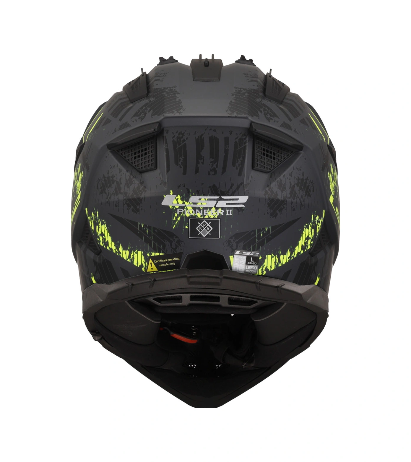 Ls2 Pioneer 2 Crazy Kapalı Kask Mat Siyah - Neon Sarı