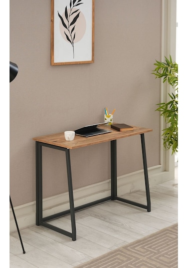 Tek Kanatlı Katlanır Masa 100x50x75 Siyah