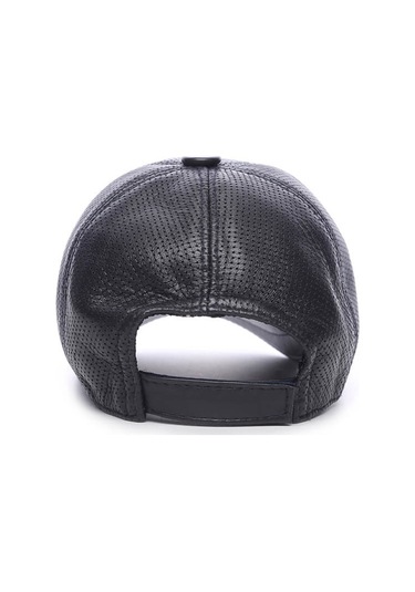 Tamer Tanca Erkek Hakiki Deri Lacivert Şapka 524 Emr Beyzbol Sapka Lacıvert Lacivert