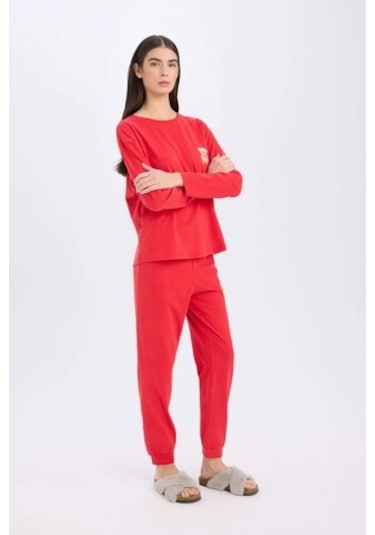 Defacto Fall İn Love Yılbaşı Temalı Pijama Takımı Uzun Kollu Üst Esnek Belli Uzun Alt D2290ax24wnrd59 Kırmızı Defacto Fall İn Love Yılbaşı Temalı Pijama Takımı Uzun Kollu Üst Esnek Belli Uzun Alt D2290ax24wnrd59 Kırmızı