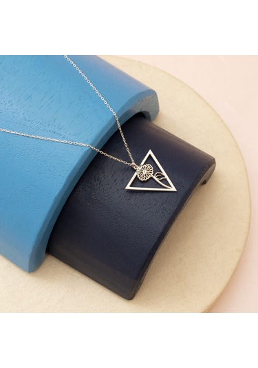 Dkmn Gümüş Tasarım 925 Ayar Gümüş Element Doğum Çiçeği Kolye