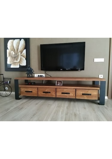 Deryawood Masif Ahşap Çekmeceli Tv Ünitesi (333618863)