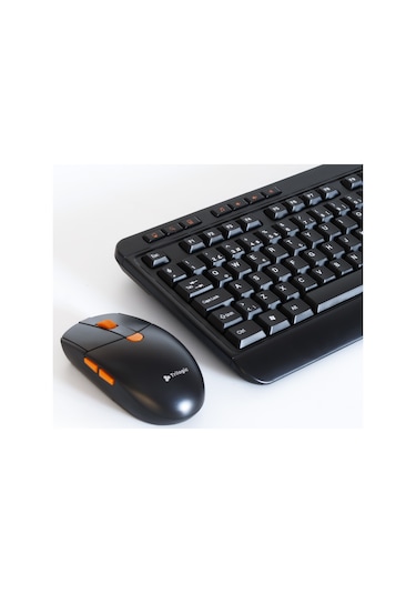 Trilogic Desktech KBW707 Multimedya Kablosuz Q Klavye Mouse Set