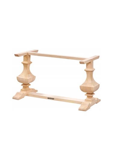 Masifart Ancyra Çiftli Kesme Ayak Cilasız Ham Ahşap